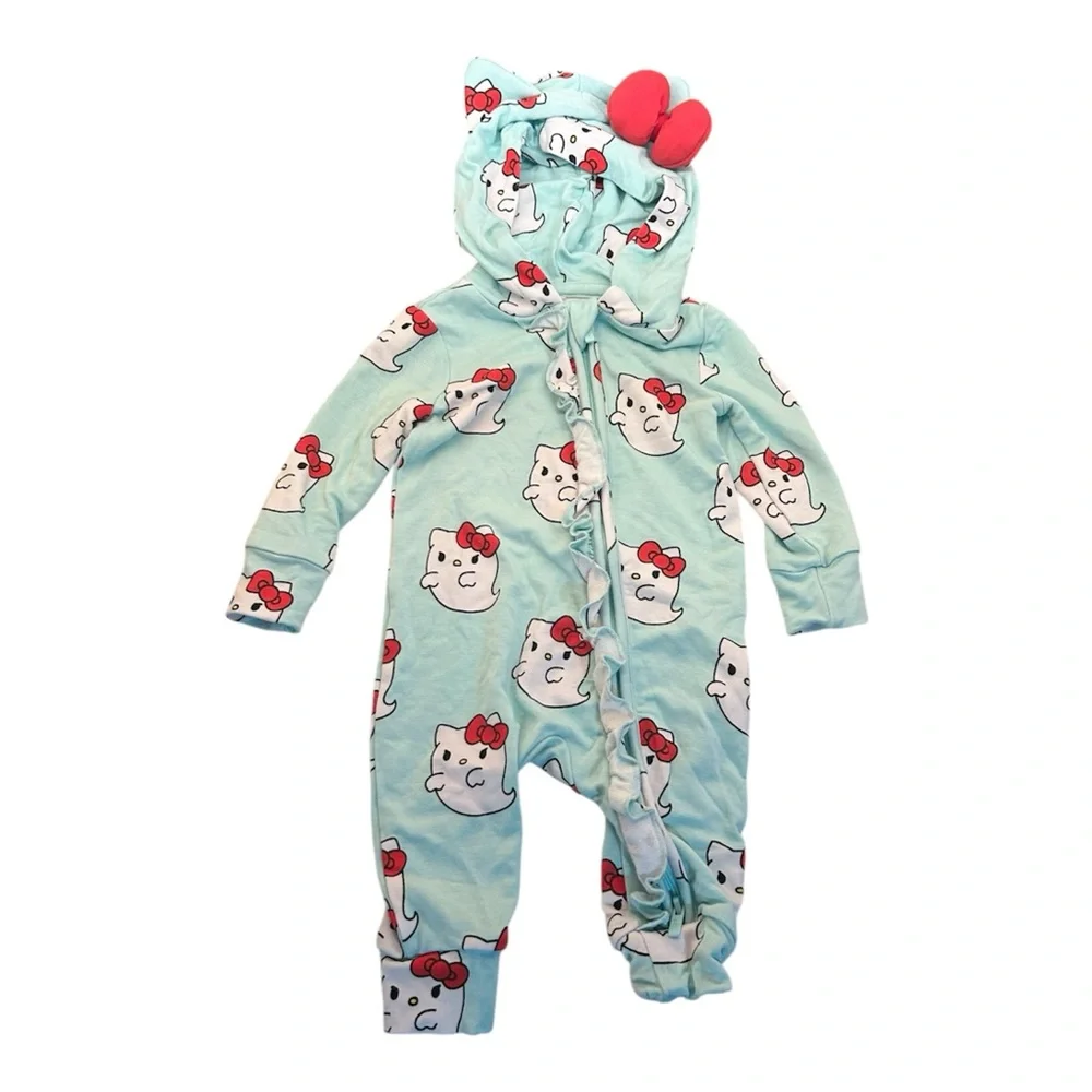Posh Peanut x Hello Kitty Sanrio Hello Kitty Ghost Hooded Romper Size 3-6 Months